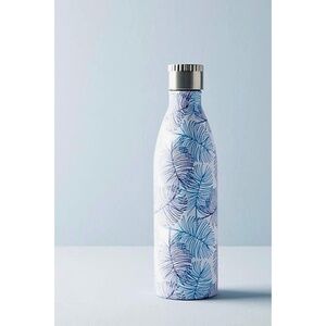 NWT!! ANTHROPOLOGIE Palm Leaf Stainless Steel Metal‎ Water Bottle 25 oz.